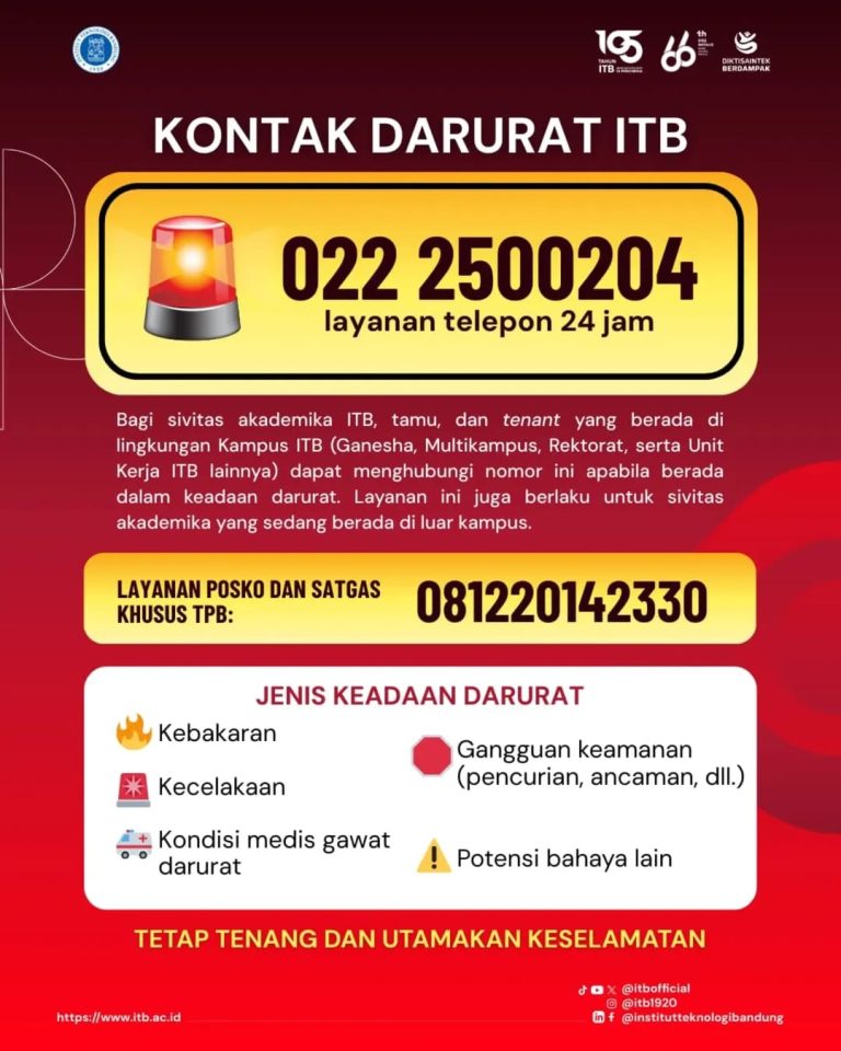 KONTAK DARURAT ITB