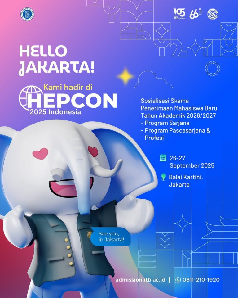 Hello Jakarta!Penerimaan Mahasiswa Baru ITB 2026 sebentar lagi akan dibuka
