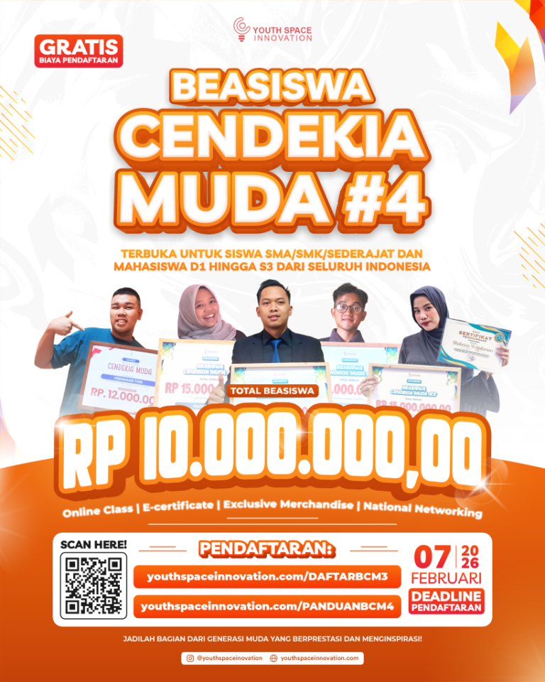 BEASISWA CENDEKIA MUDA #4 RESMI DIBUKA!