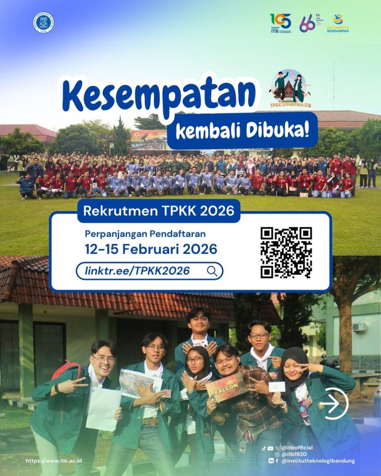 PERPANJANGAN PENDAFTARANREKRUTMEN TPKK ITB 2026