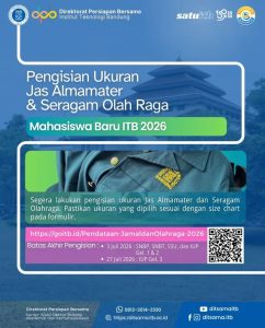 Pengisian ukuran Jas Almamater dan Seragam Olahraga