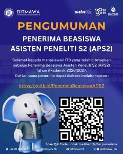 PENGUMUMAN PENERIMA BEASISWA ASISTEN PENELITI S2 (APS2) Tahun Akademik 2026/2027