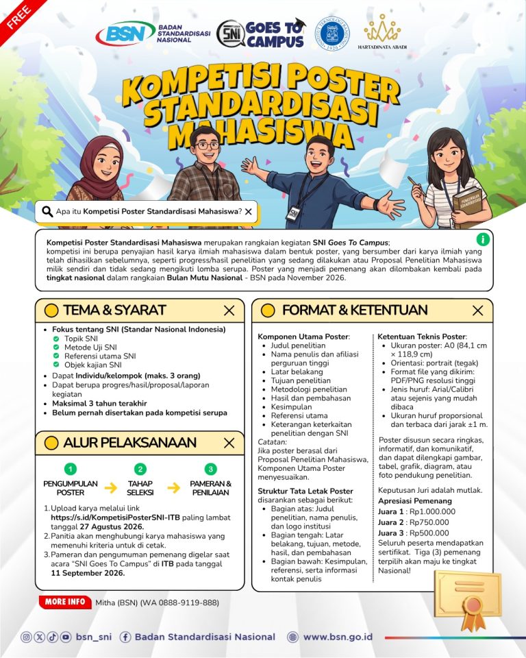 LOMBA POSTER STANDARDISASI MAHASISWA 2026