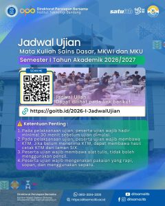 Jadwal Pelaksanaan Ujian Mata Kuliah Sains Dasar, MKWI dan MKU
